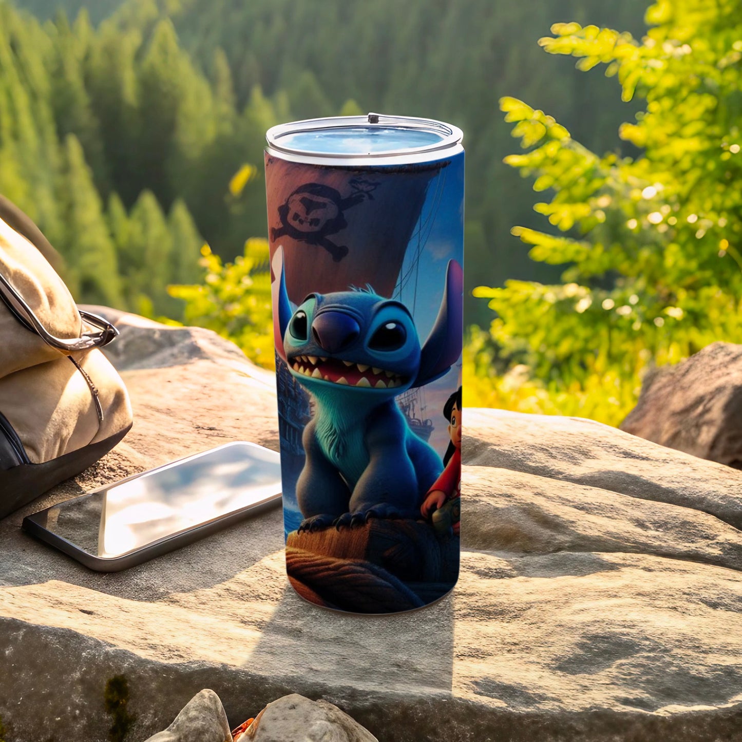 Stitch Adventure Themed Tumbler for Travelling Fans