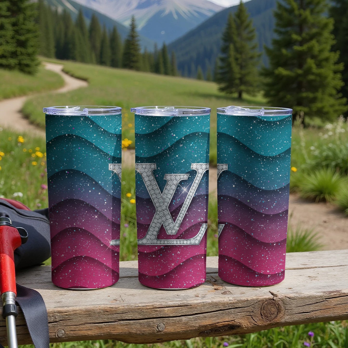 Vibrant Gradient Swirl Design Insulated Tumbler