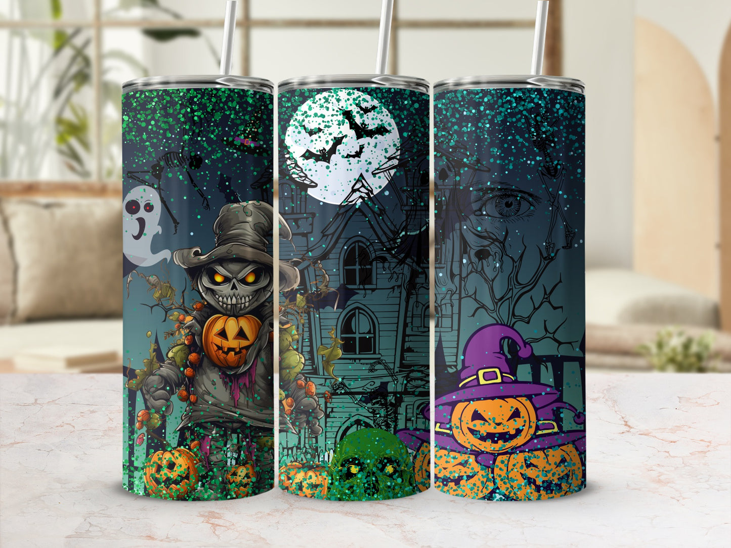 Halloween Themed Stainless Steel Tumbler Drinkware