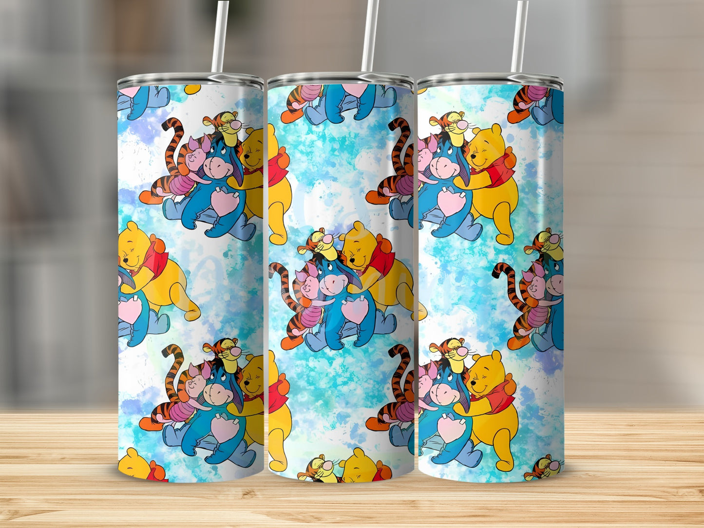 Cute Cartoon Characters Pattern Stainless Steel Tumbler