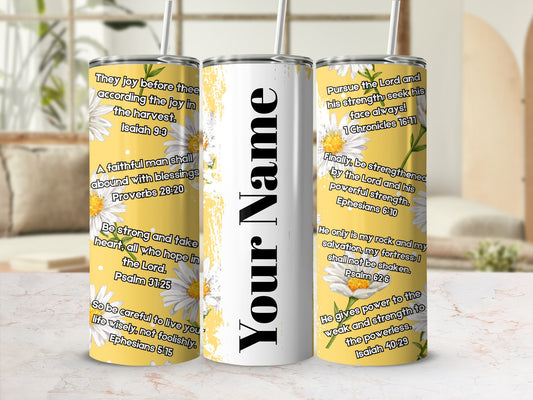 Personalized Inspirational Bible Verses Tumbler