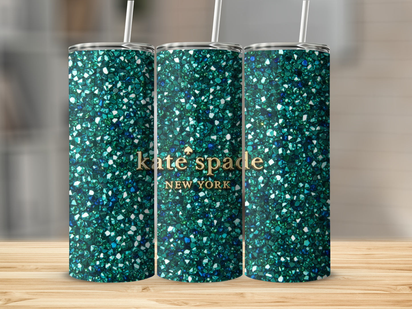 Inspired By Fabulous Kate Spade New York Emerald Scattered Gemstones Tumblers