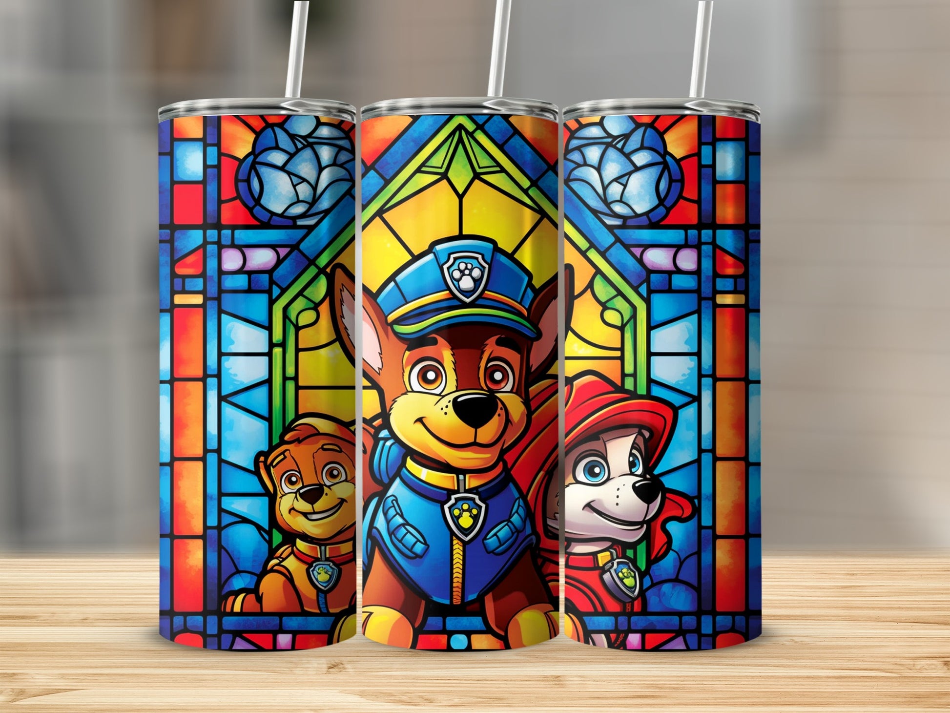 Colorful Paw Patrol Character Tumbler Drinkware