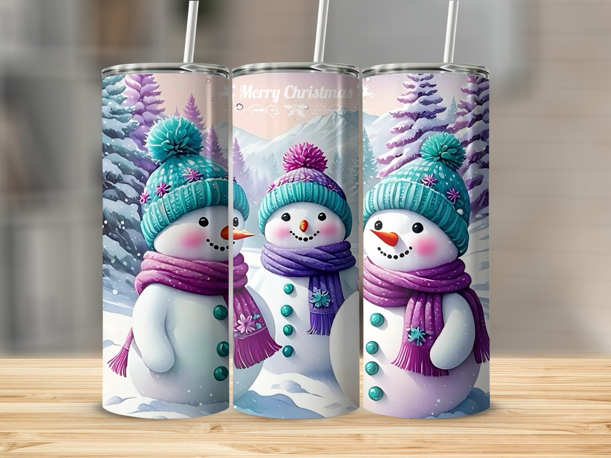 Snowman Merry Christmas Winter Holiday Tumbler