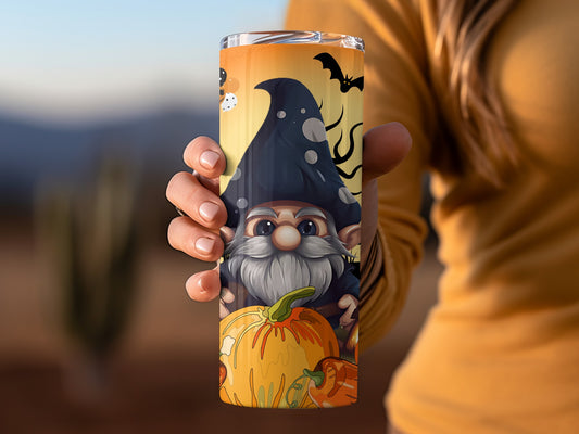 Halloween Gnome Design Insulated Tumbler Cup