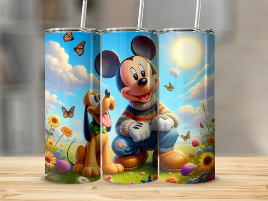 Colorful Mickey Mouse and Friends Tumbler with Straw