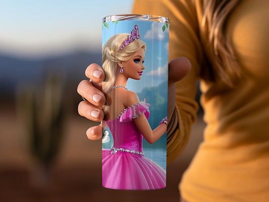 Barbie with the Blue Bird Near Waterside Art Tumblers