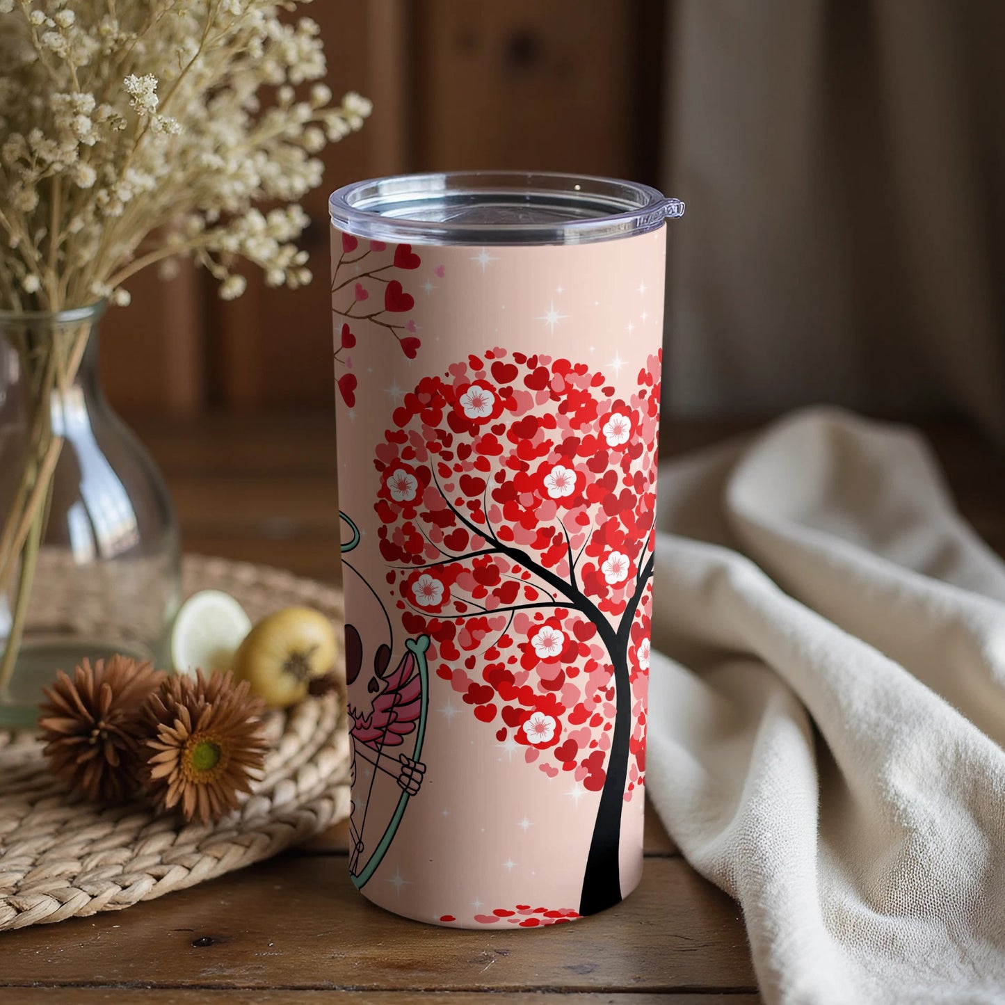 Elegant Cherry Blossom Design Tumbler for Daily Use