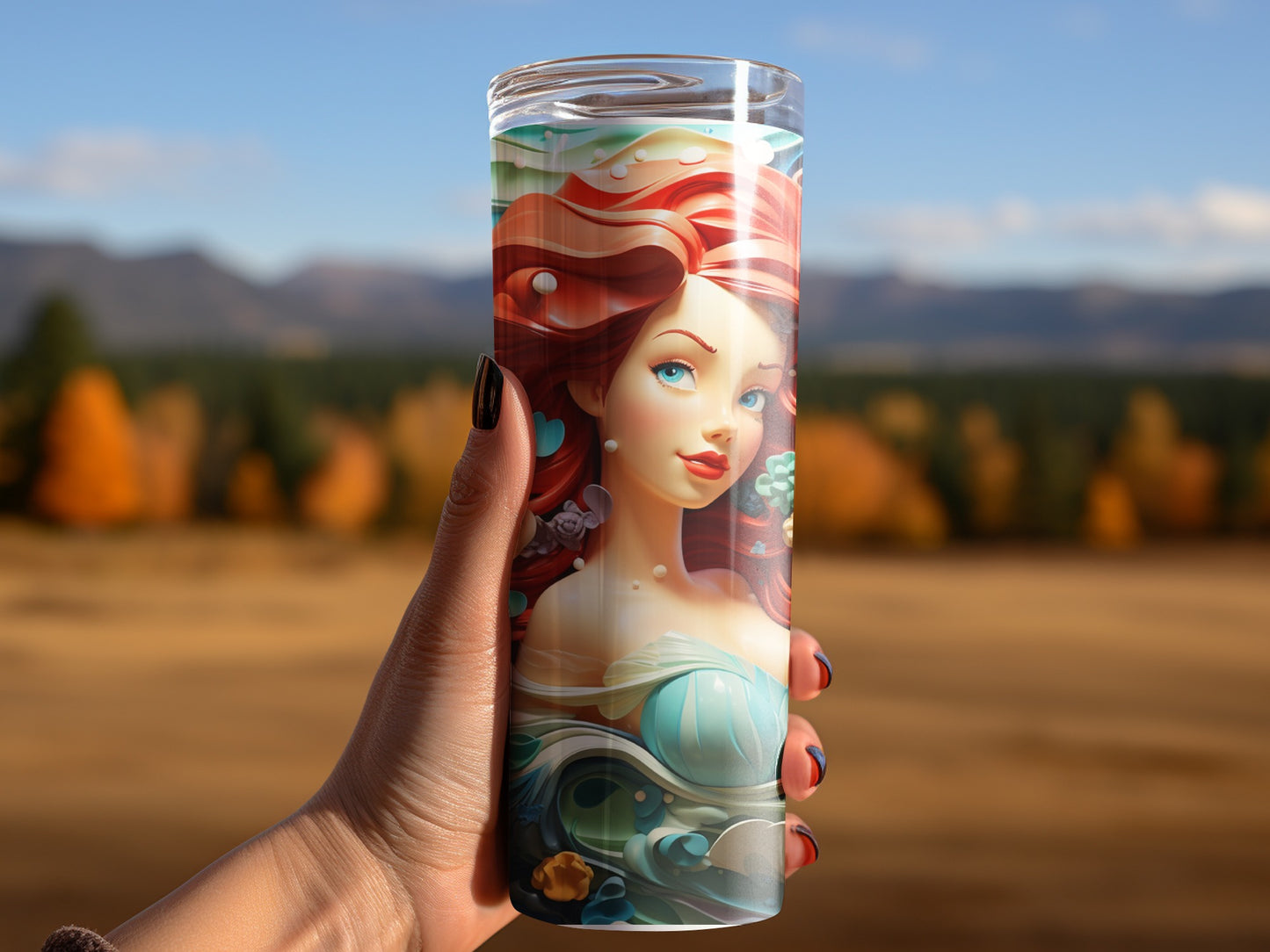 Stunning Princess Design Cylinder Tumbler for Collectors