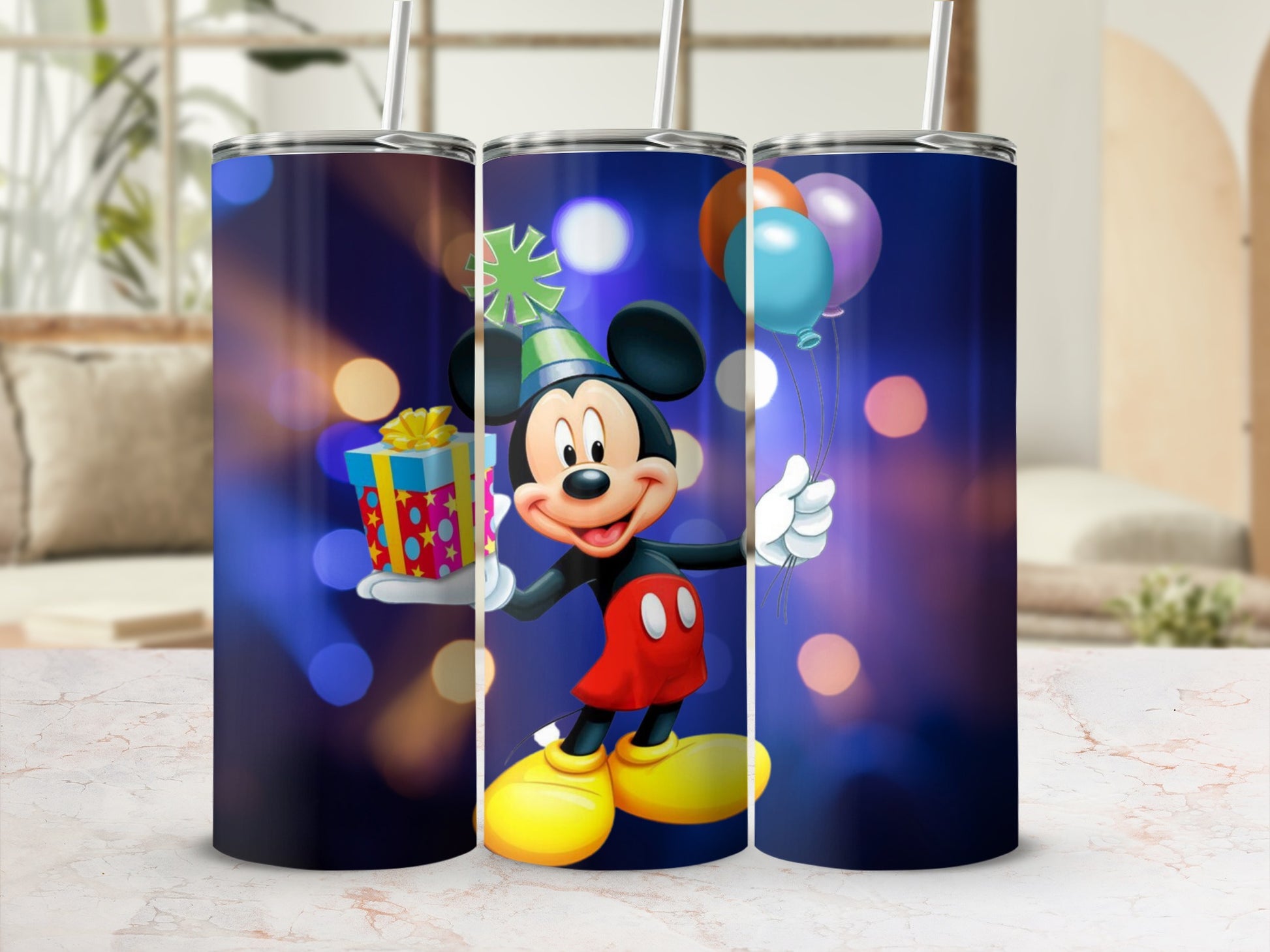 Mickey Mouse with Birthday Gifts and Balloons product
