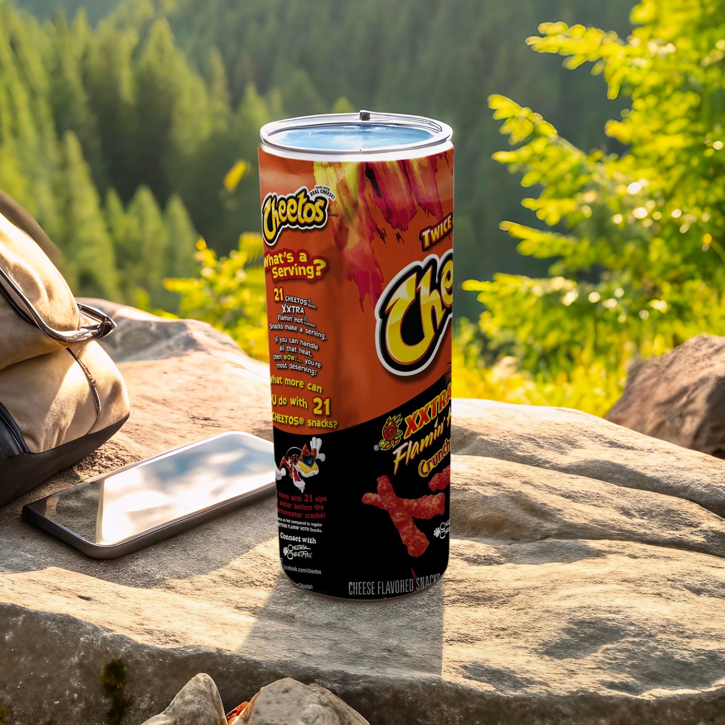 Cheetos XXTRA Flamin' Crunch Cheese Flavored tumbler product type