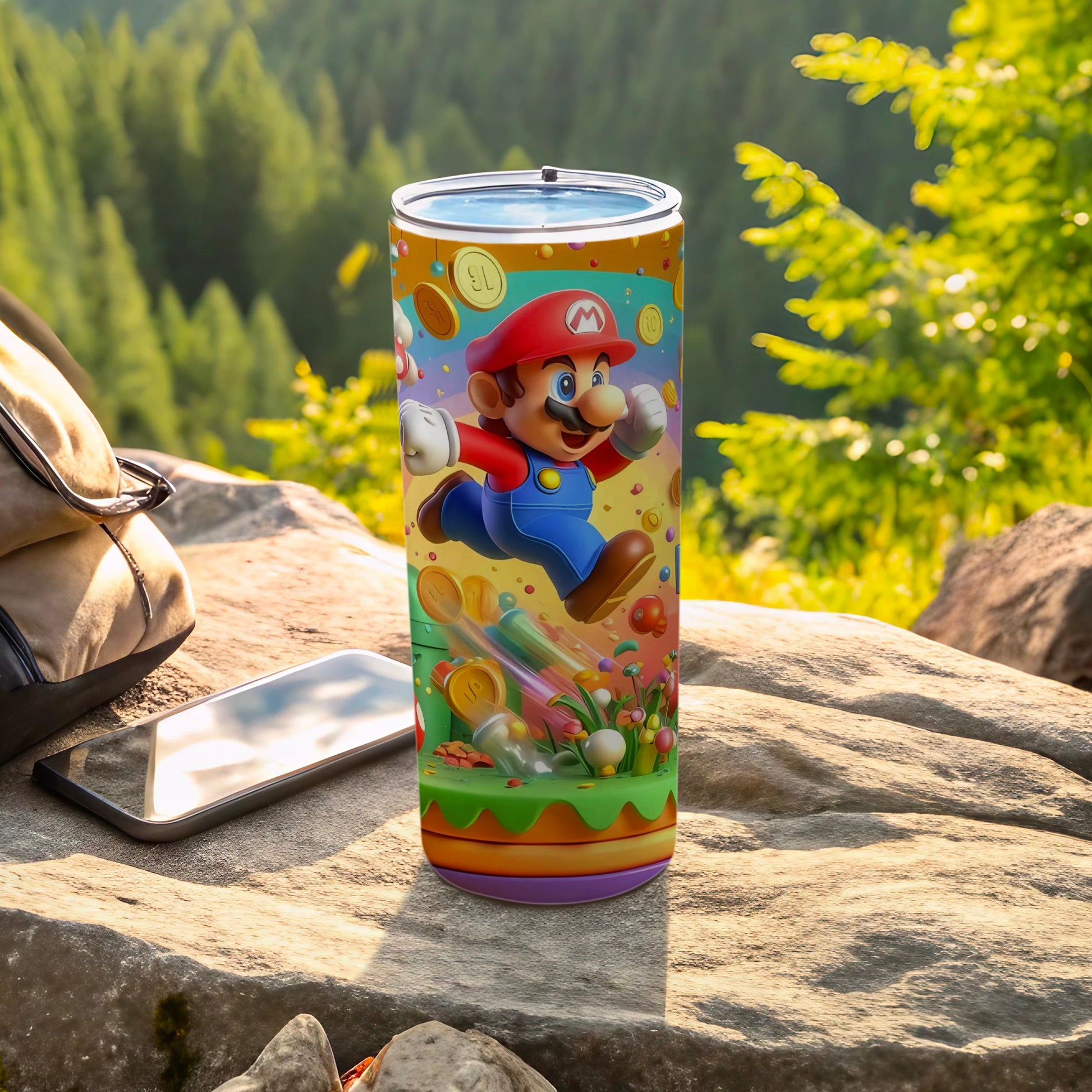 Super Mario Colorful Insulated Travel Tumbler Cup