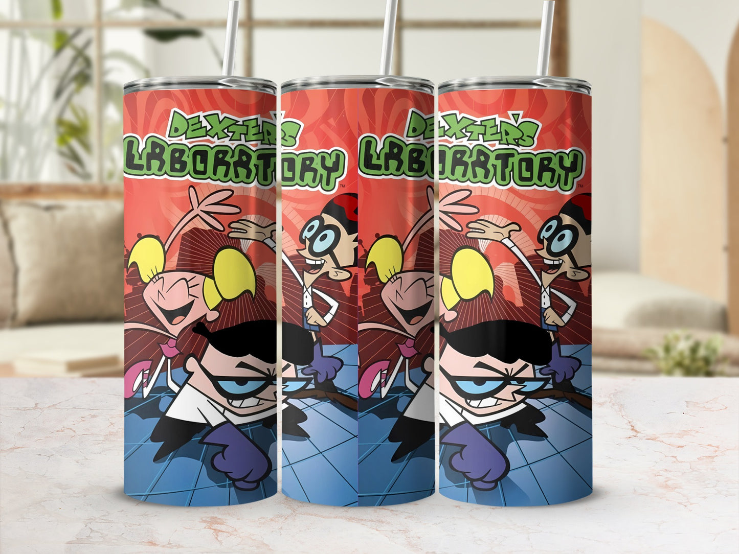Dexter's Laboratory Cartoon Inspired Tumbler Cup