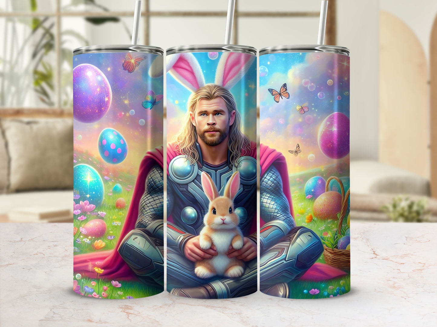 Thor Bunny Ears Easter Rabbit Eggs Fantasy Tumbler product type