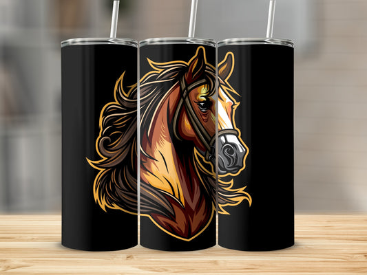 Majestic Horse Design Insulated Tumbler Beverage Holder