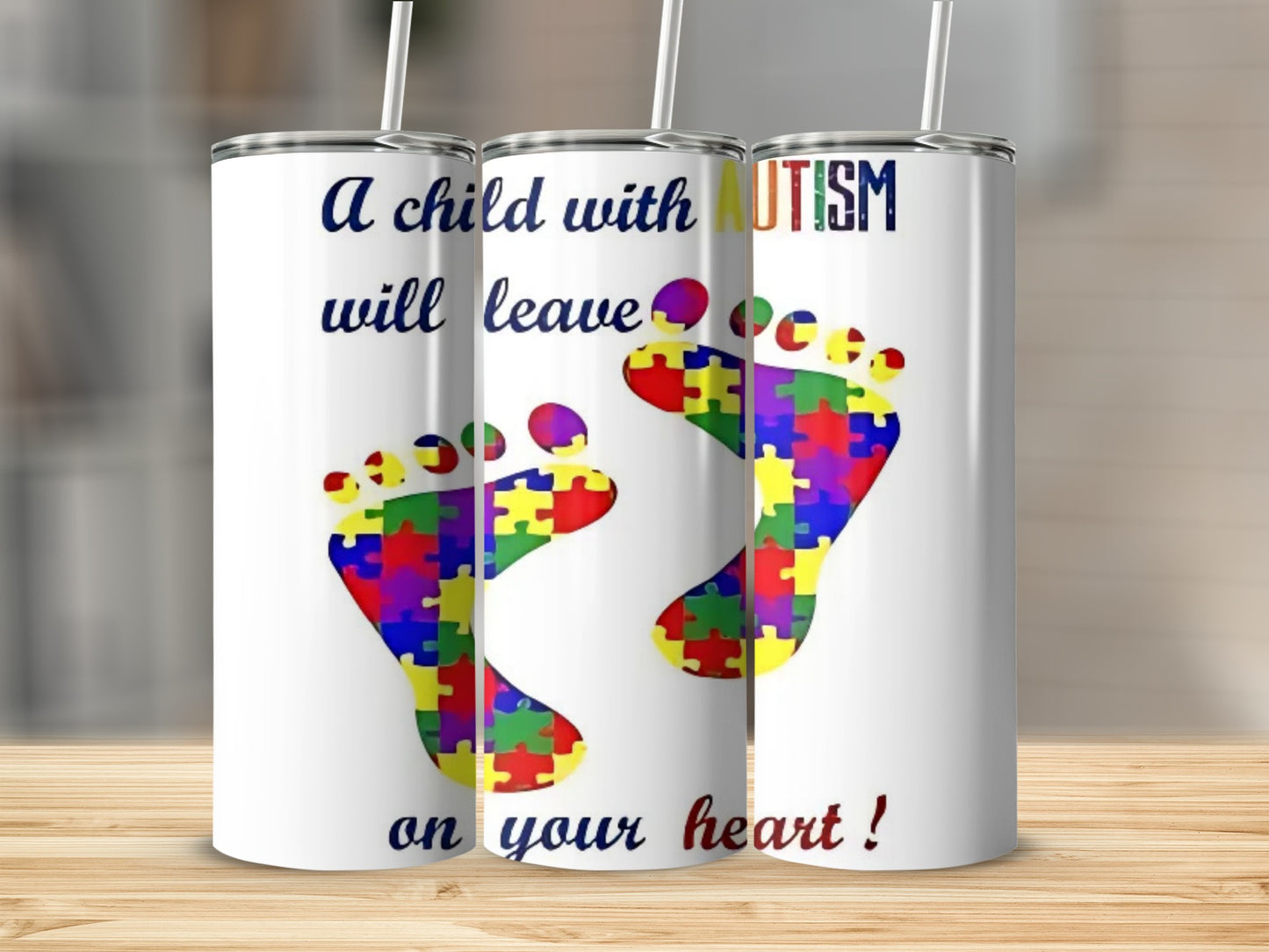 A Child With Autism Will Leave Footprint on Your Heart product