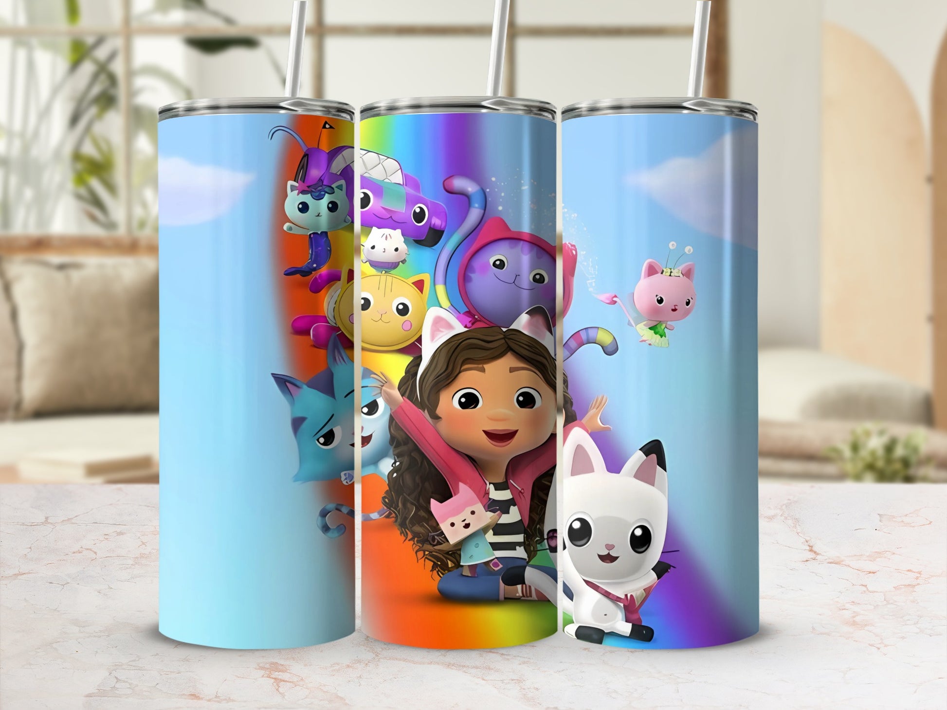 Cute Cartoon Characters Printed Tumbler Cup