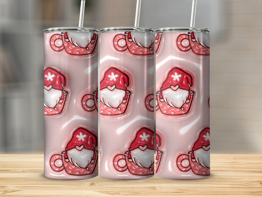 Christmas Gnome Pattern Insulated Tumbler 20oz