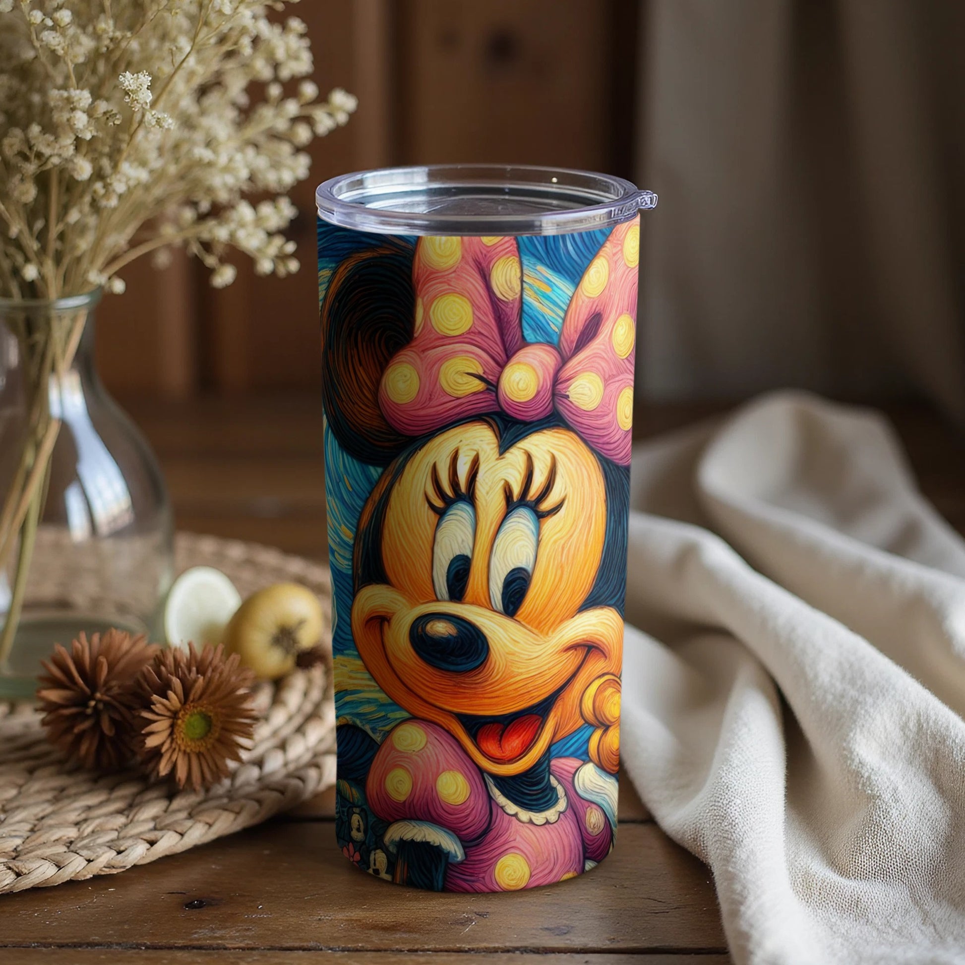 Colorful Minnie Mouse Tumbler for Kids and Adults
