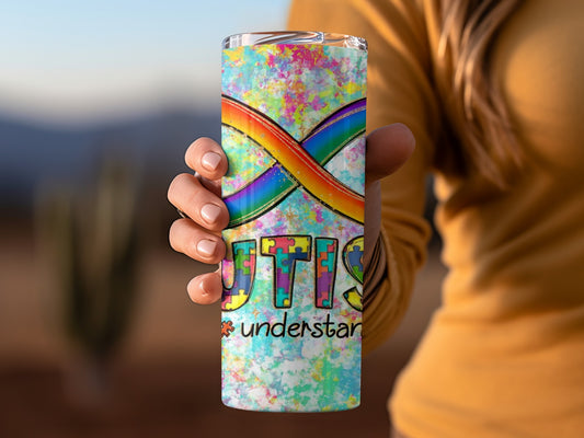 Autism Awareness Design Colorful Tumbler Cup