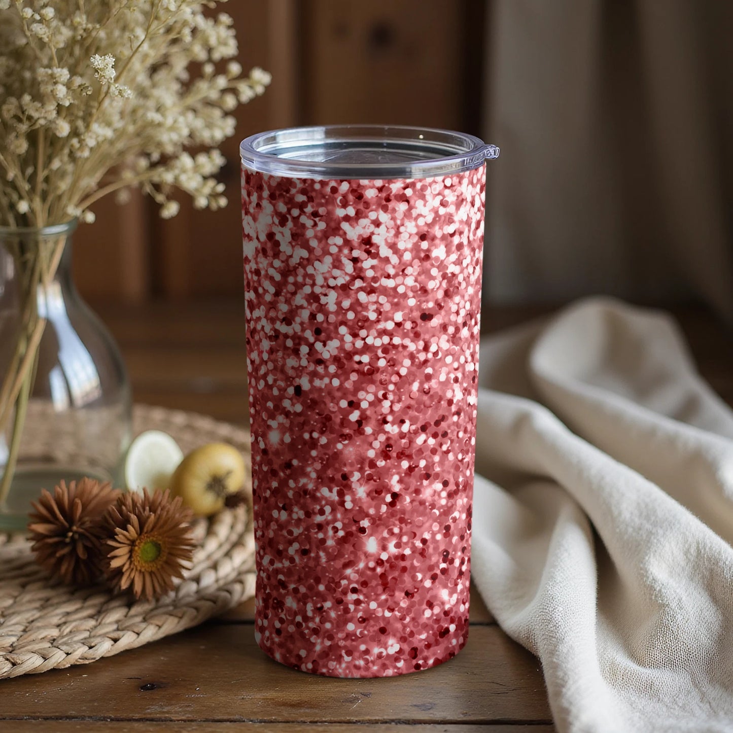 Speckled Red Insulated Tumbler for Beverages