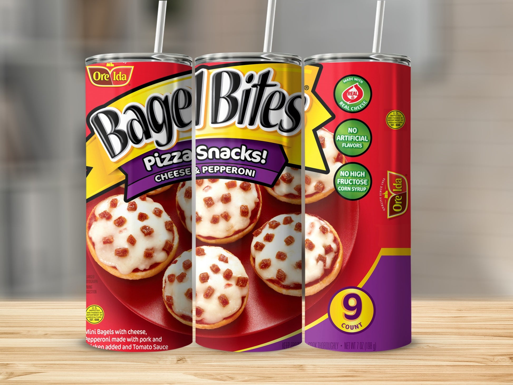 Ore Ida Bagel Bites Pizza Snacks Cheese Pepperoni 9 Count product type
