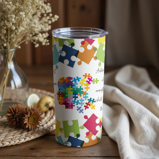 Autism Awareness Colorful Puzzle Tumbler