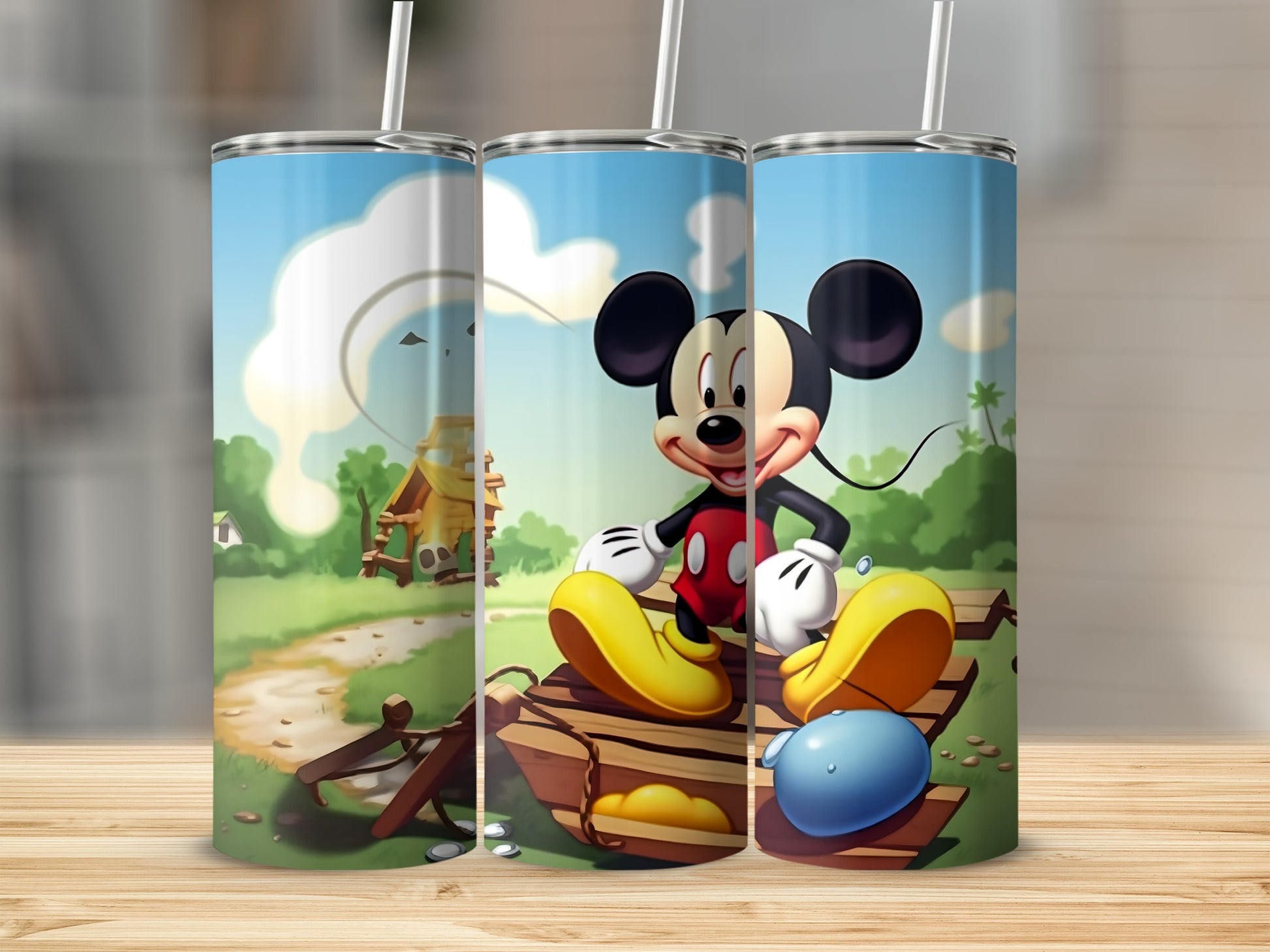 Mickey Mouse Animated Scene Design Tumbler