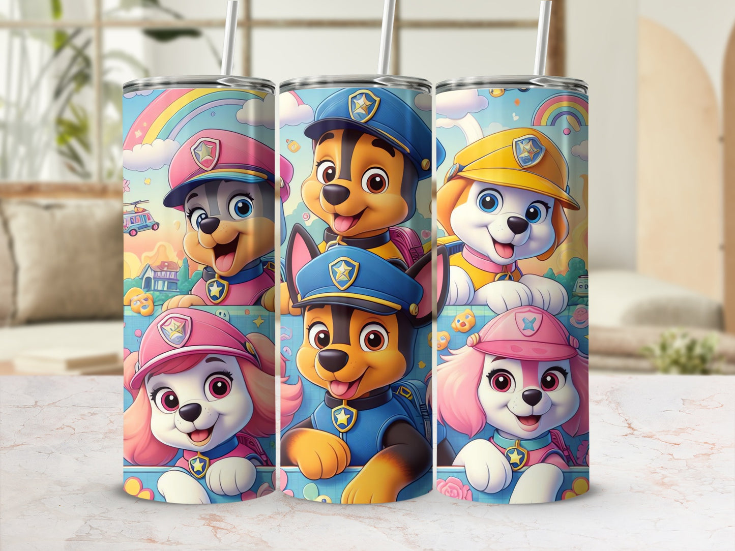 Colorful Cartoon Design Stainless Steel Tumbler Flask
