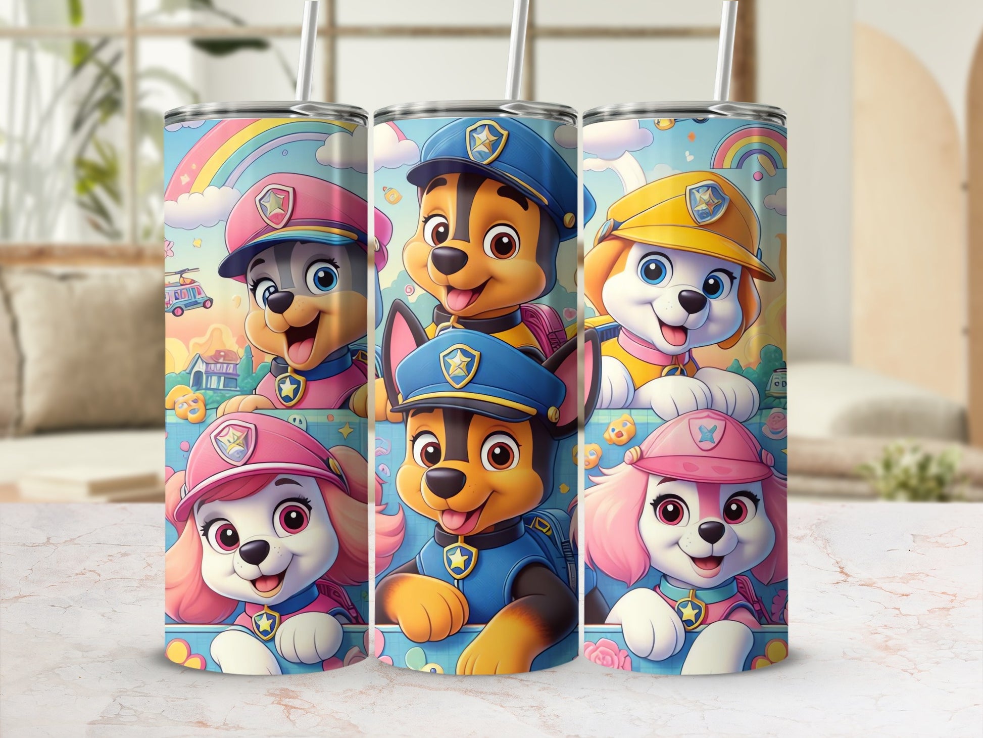 Colorful Cartoon Design Stainless Steel Tumbler Flask