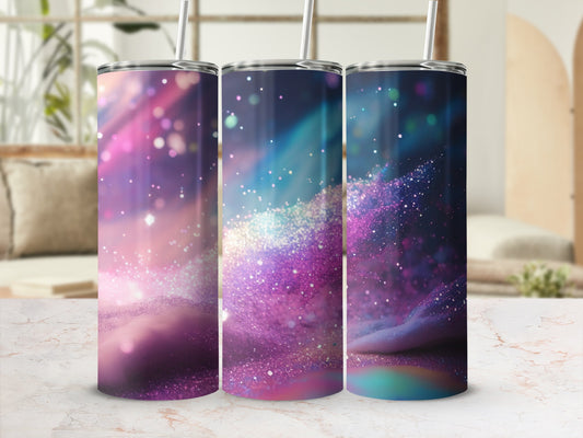 Pink Purple Blue Glitter Sparkle Cosmic Tumbler product type