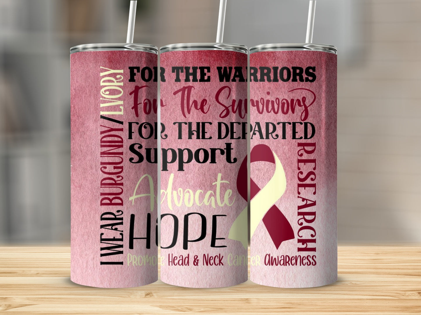 Head and Neck Cancer Awareness Support Tumbler