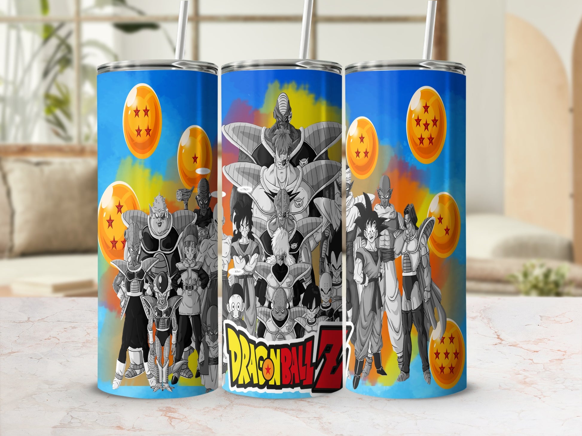 Dragon Ball Z Characters Colorful Tumbler Product