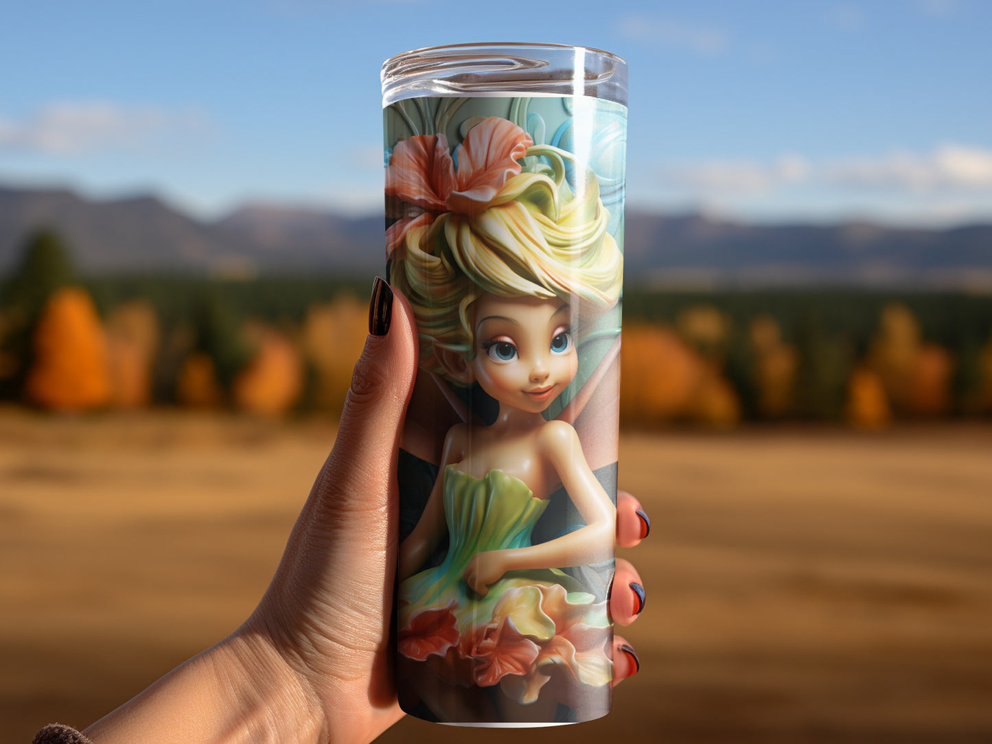 Fairy Tale Inspired Tumbler with Whimsical Character Art