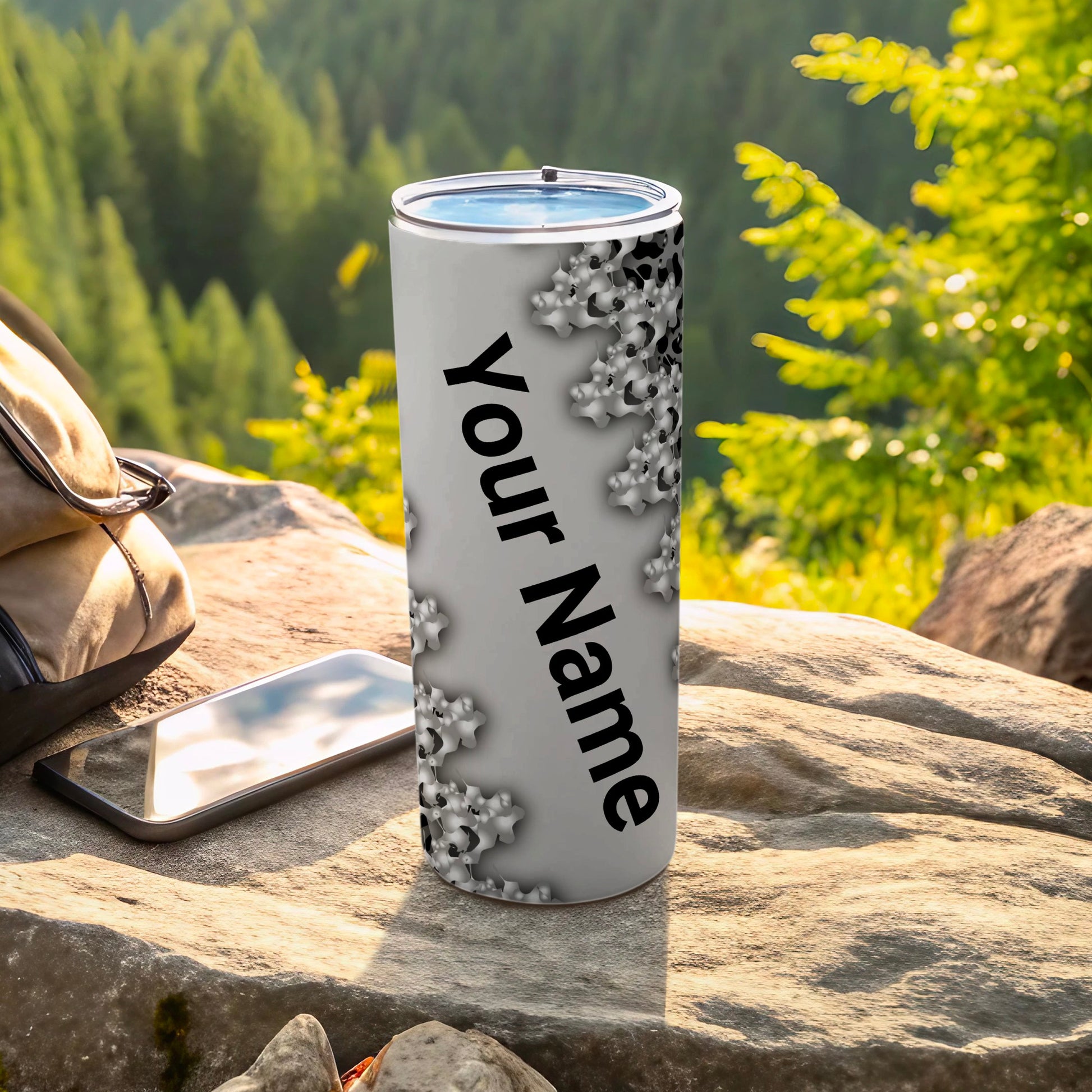 Customized Floral Design Vacuum Insulated Tumbler