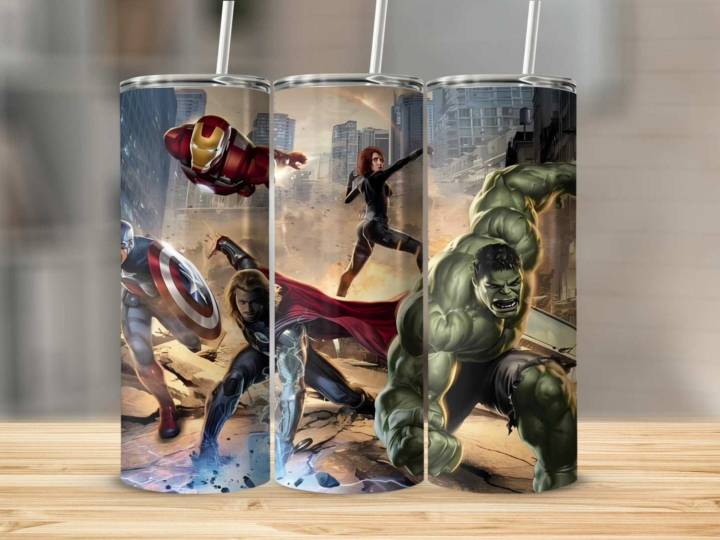 Marvel Superhero Scene Insulated Tumbler Travel Cup