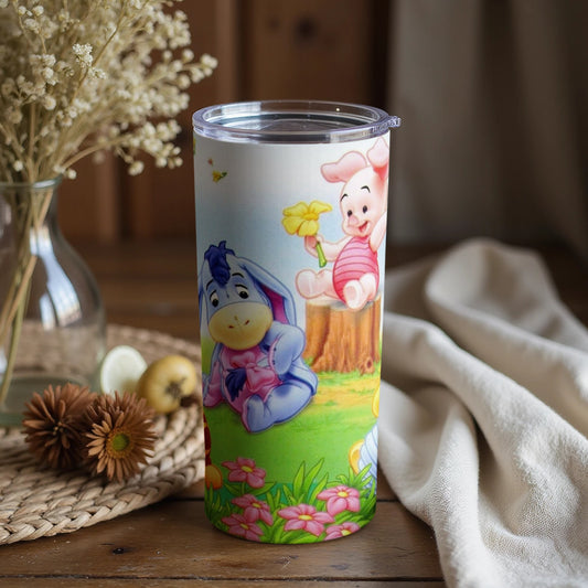 Colorful Winnie the Pooh Characters Tumbler