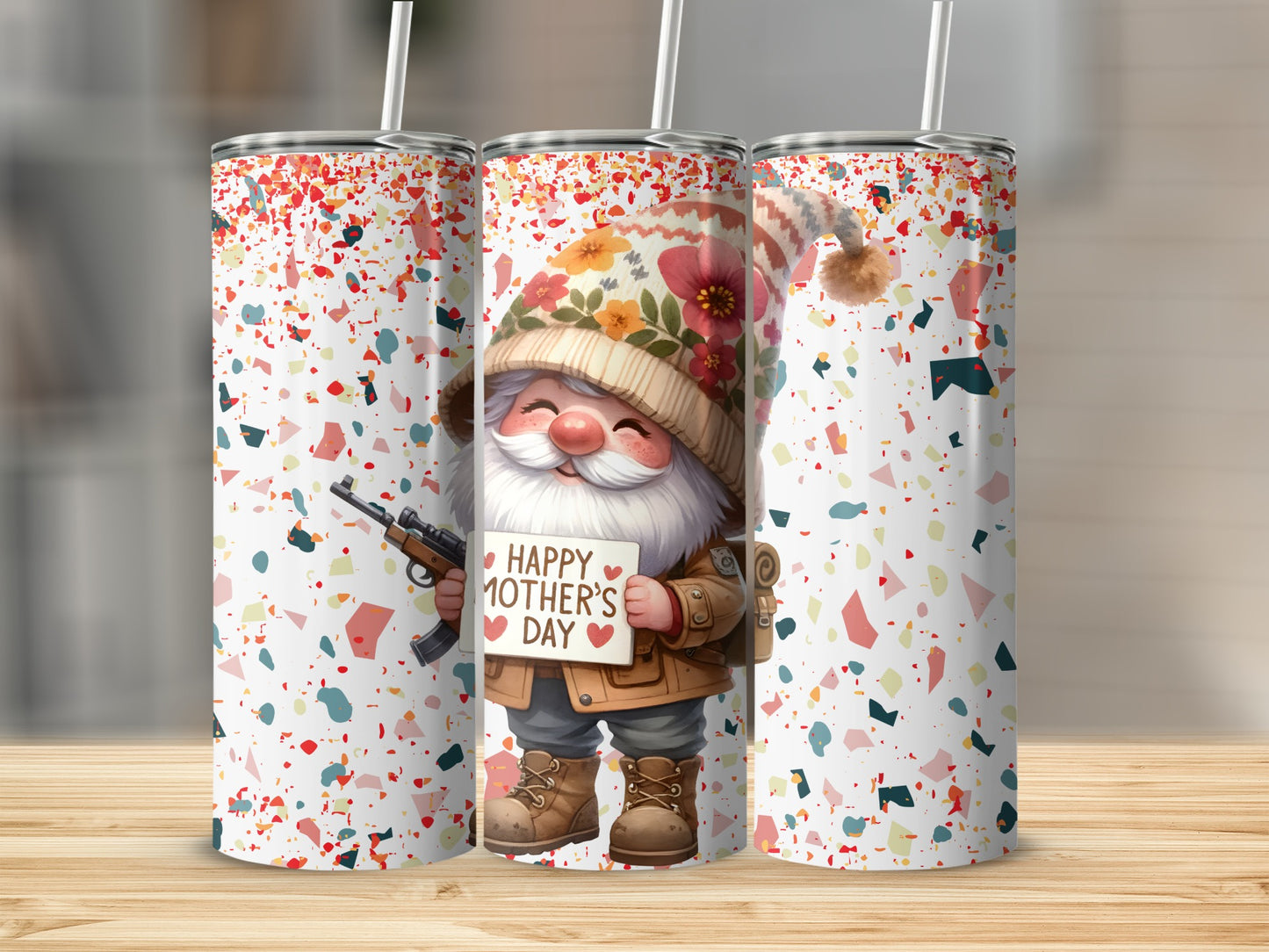 Happy Mother's Day Gnome Themed 20oz Tumbler