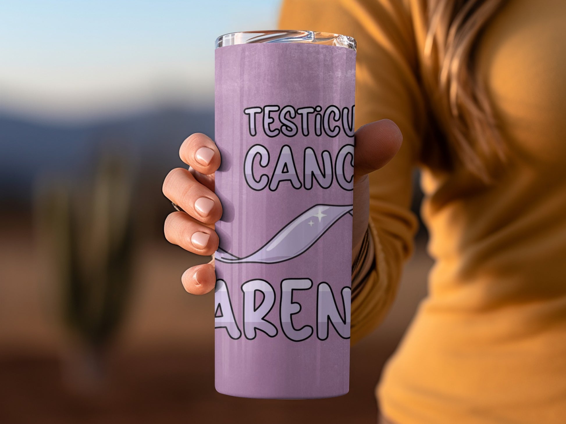 Testicular Cancer Awareness Custom Tumbler Therapy Gift
