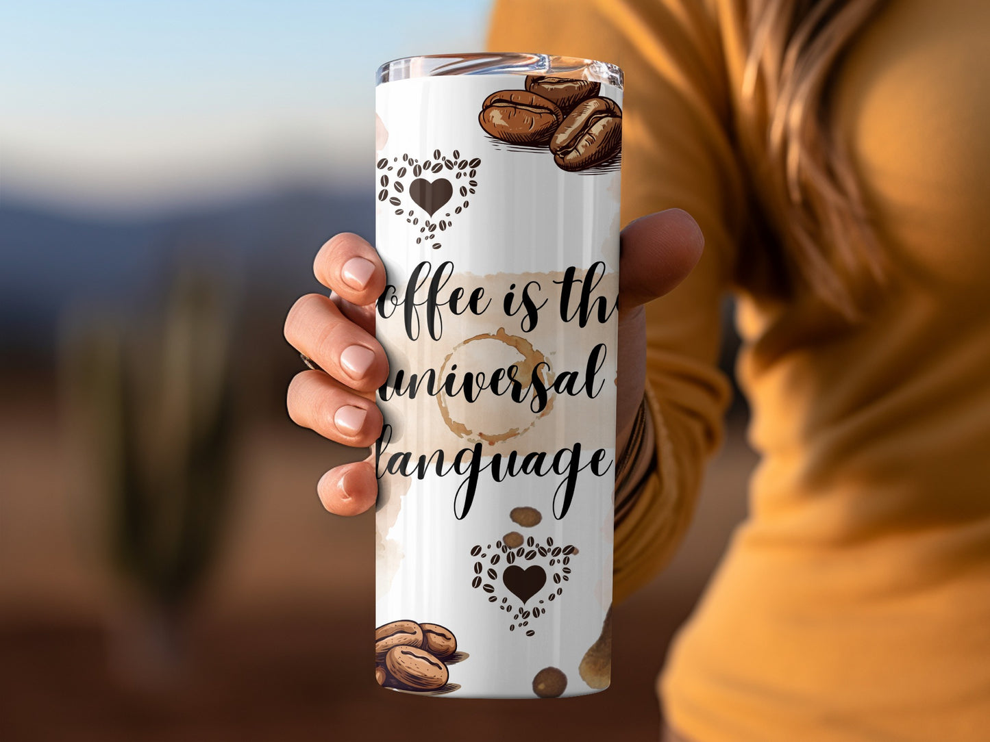 Coffee Is The Universal Language Travel Mug