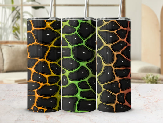 Gradient Outline Glossy Black Cell Pattern Tumbler product type