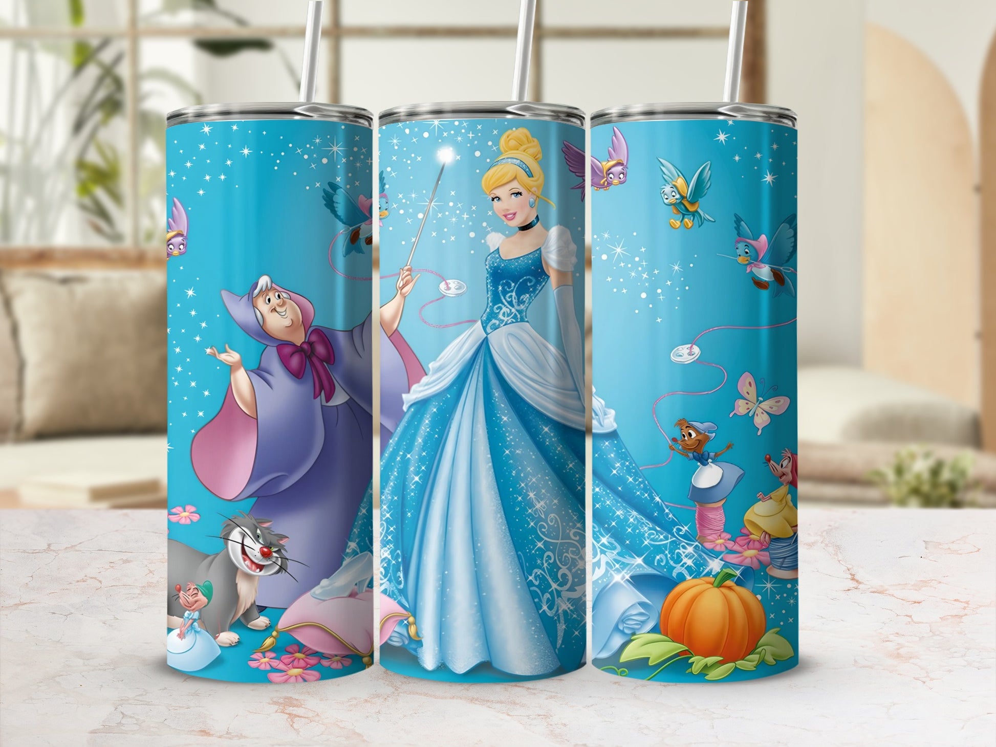 Cinderella Fairy Godmother Magic Themed Tumbler Brand