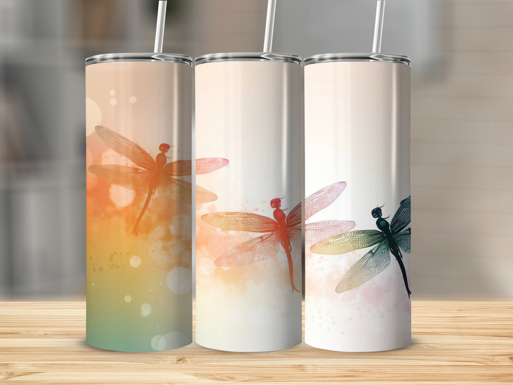 Colorful Dragonfly Artwork Tumbler for Any Occasion