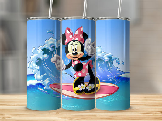 Cartoon Character Surfing Themed Tumbler