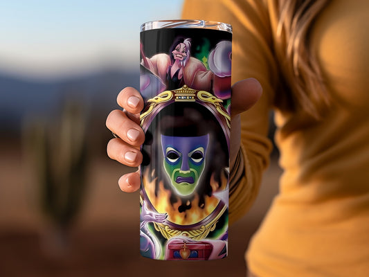 Detailed Villain Mask Graphic Insulated Drinkware Cup