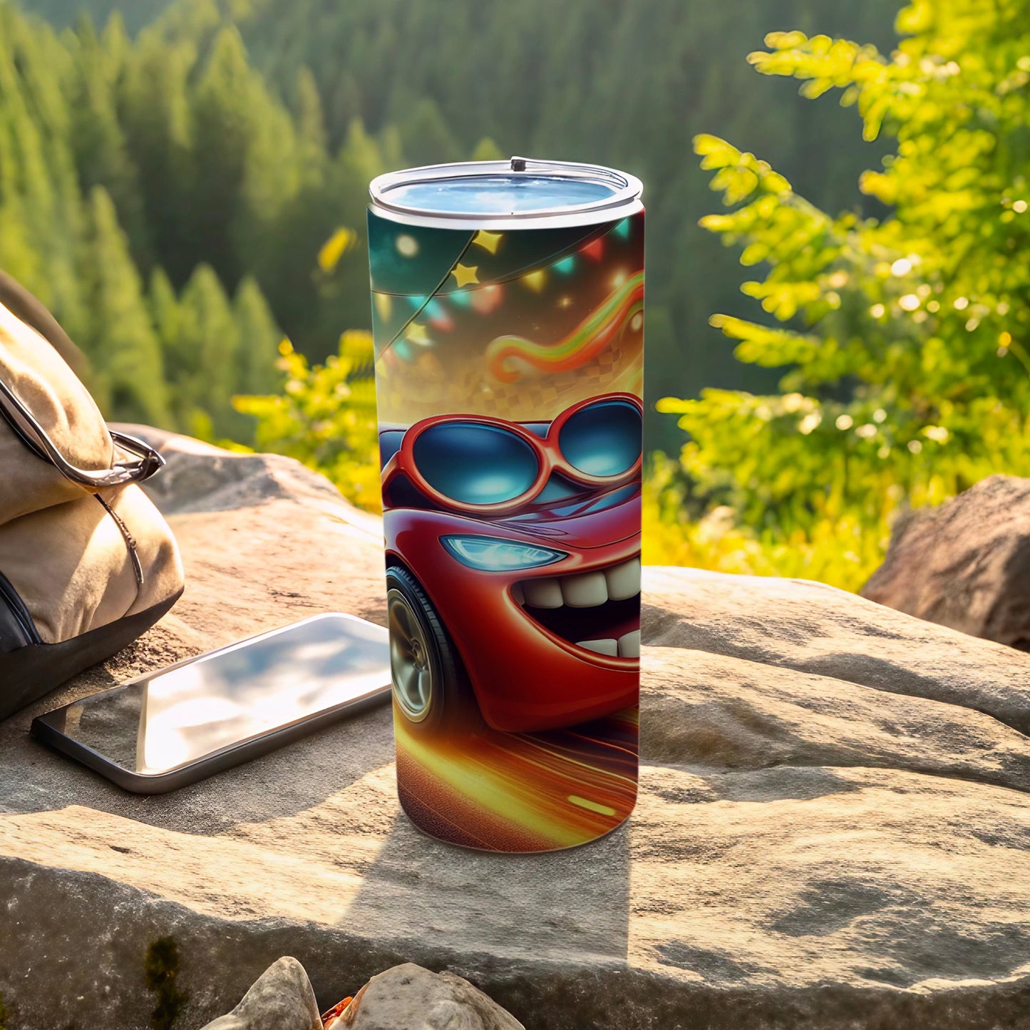 Colorful Cartoon Car Design Travel Tumbler Cup Product