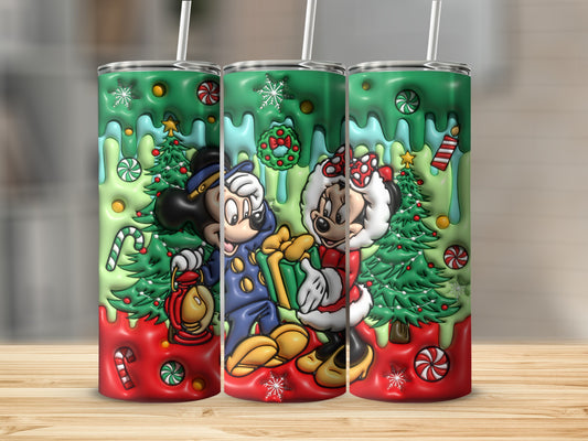 Christmas Cartoon Characters Holiday Tumbler Cup