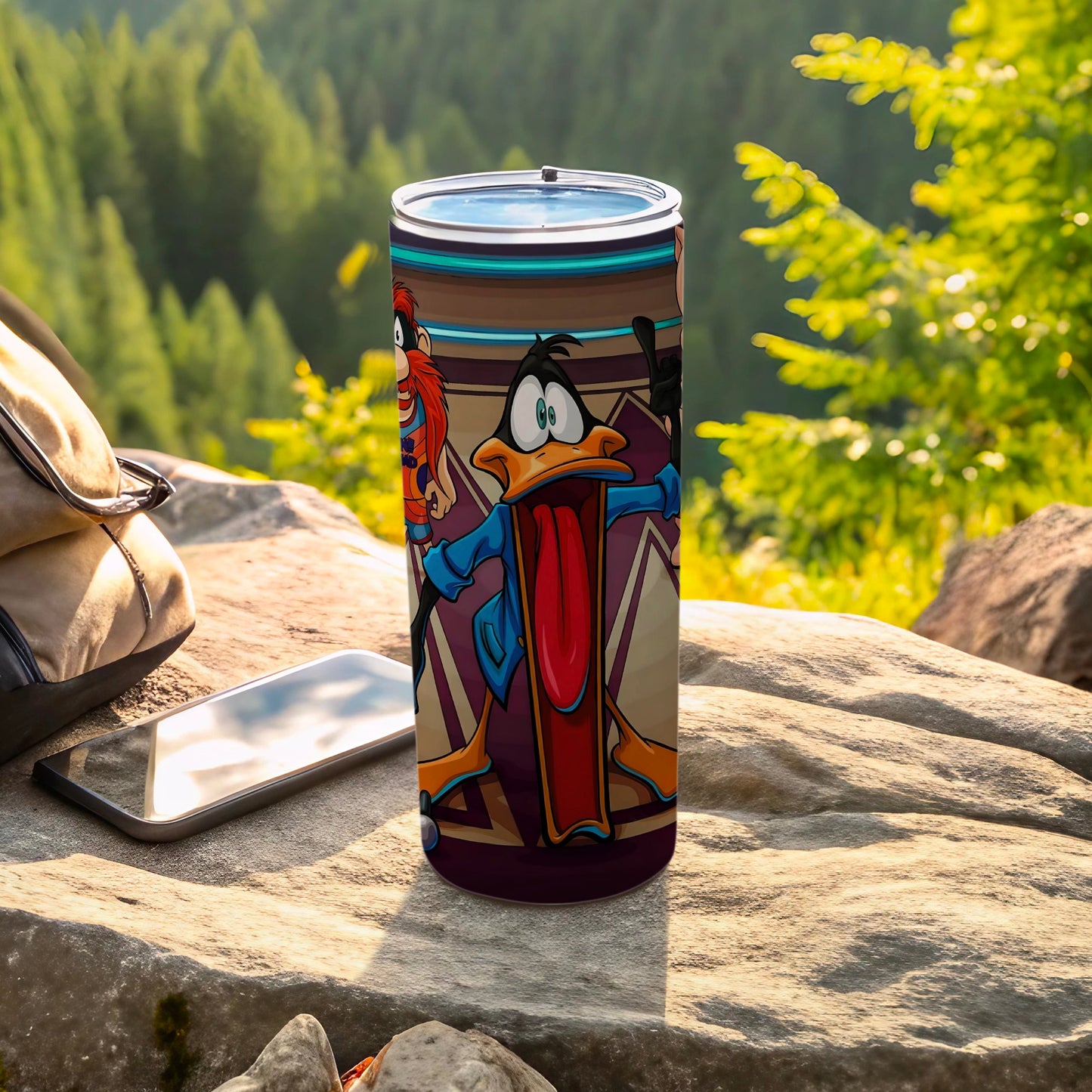 Cartoon Character Graphic Travel Tumbler for Coffee Flask
