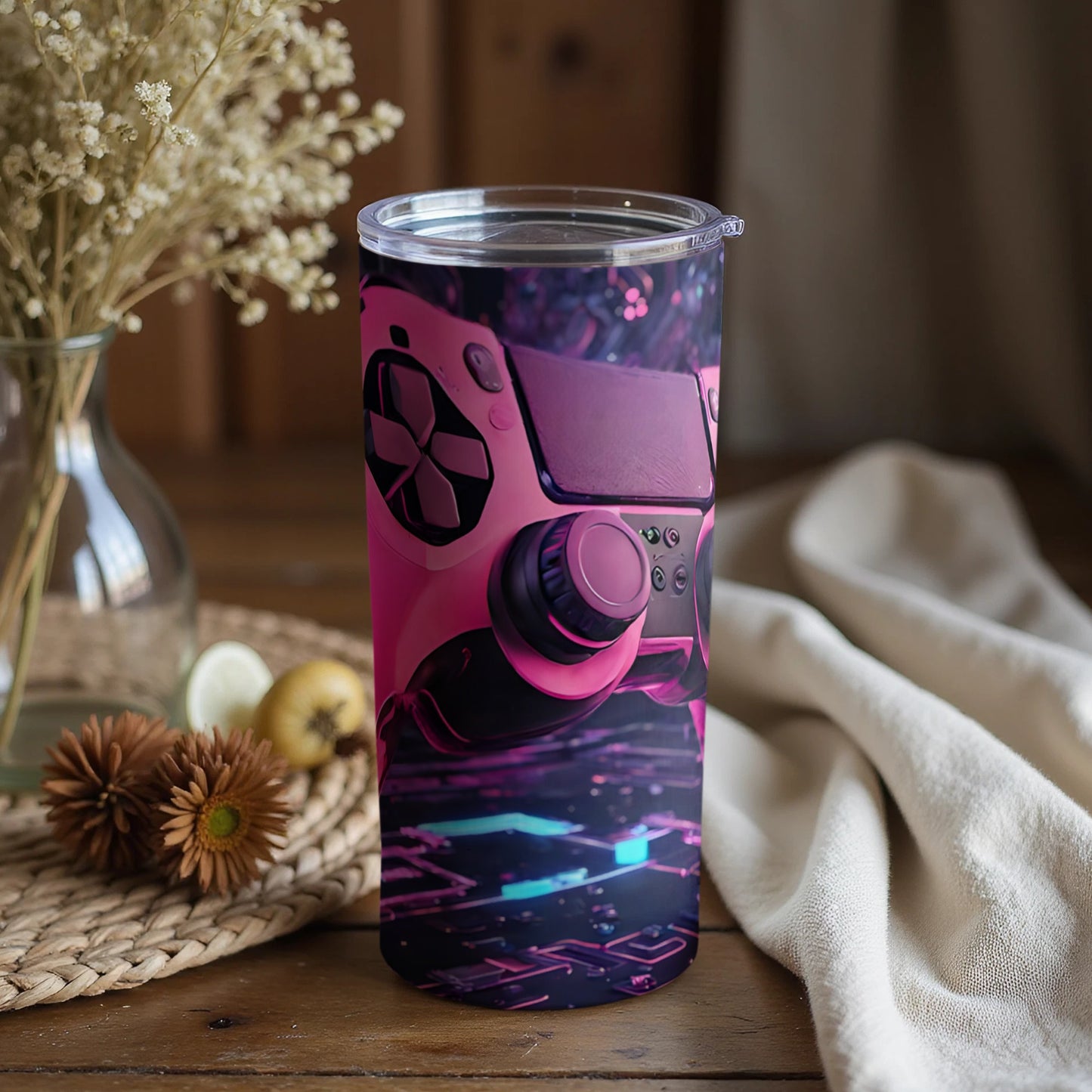 Stylish Gaming Controller Design Tumbler
