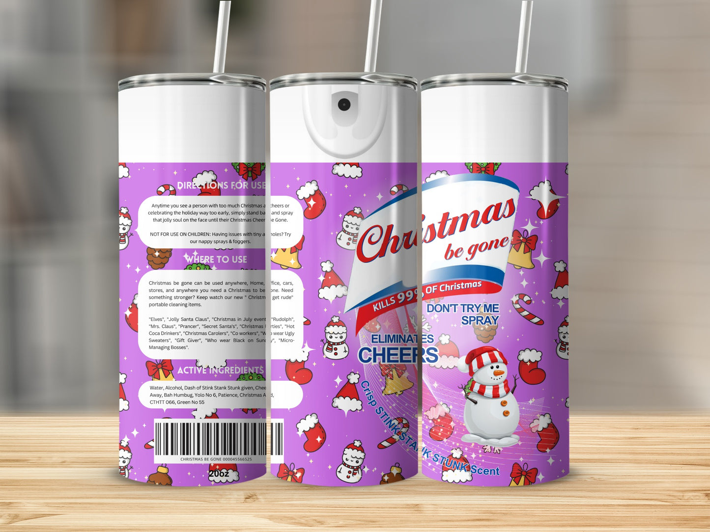 Christmas Be Gone Eliminate Cheer Spray Stink Stank Stunk